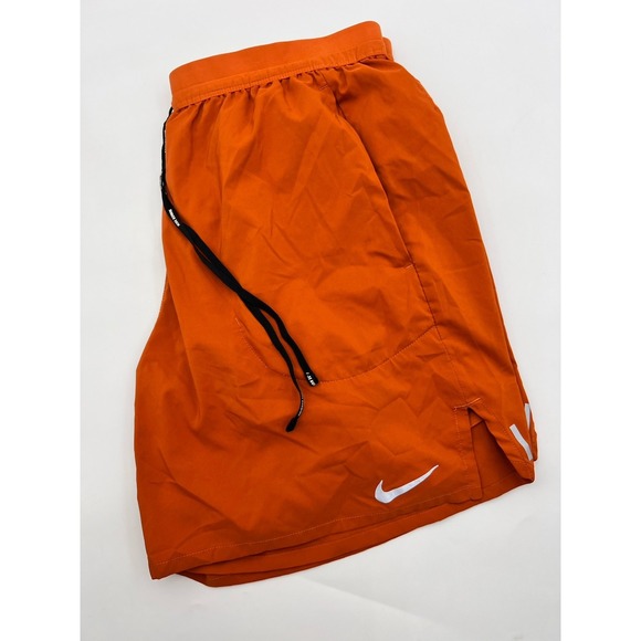 Nike Flex Stride 6" 2-In-1 Running Shorts Mens Size L Orange Lined‎ CJ5471-816 - Picture 1 of 16
